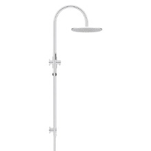 Round Gooseneck 300mm Twin Shower with single function hand shower